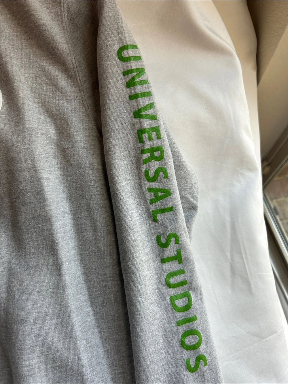 Universal Studios Gray Crewneck Sweatshirt with Green Logo
